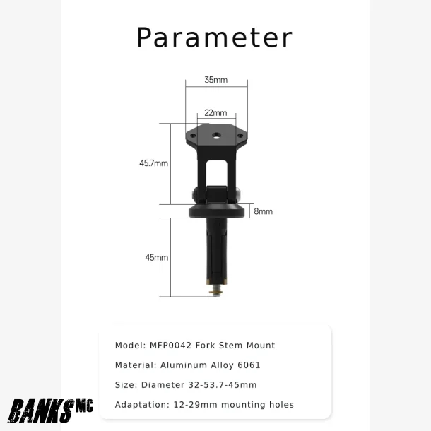 Chigee Monteringsbeslag (12-32mm hul)