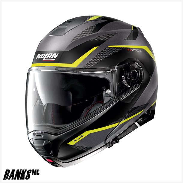 Nolan N105 Plus Overland Flat Lava Grey Yellow