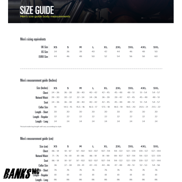 Oxford Herre Strrelsesguide